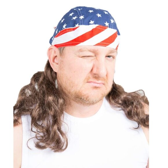 Mullet Wig Skull Cap for Men - Picture 1 of 11